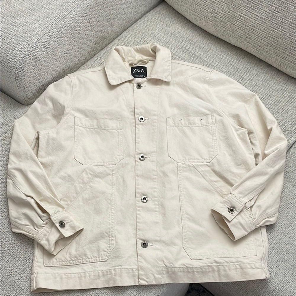 Zara Cream Denim Jacket